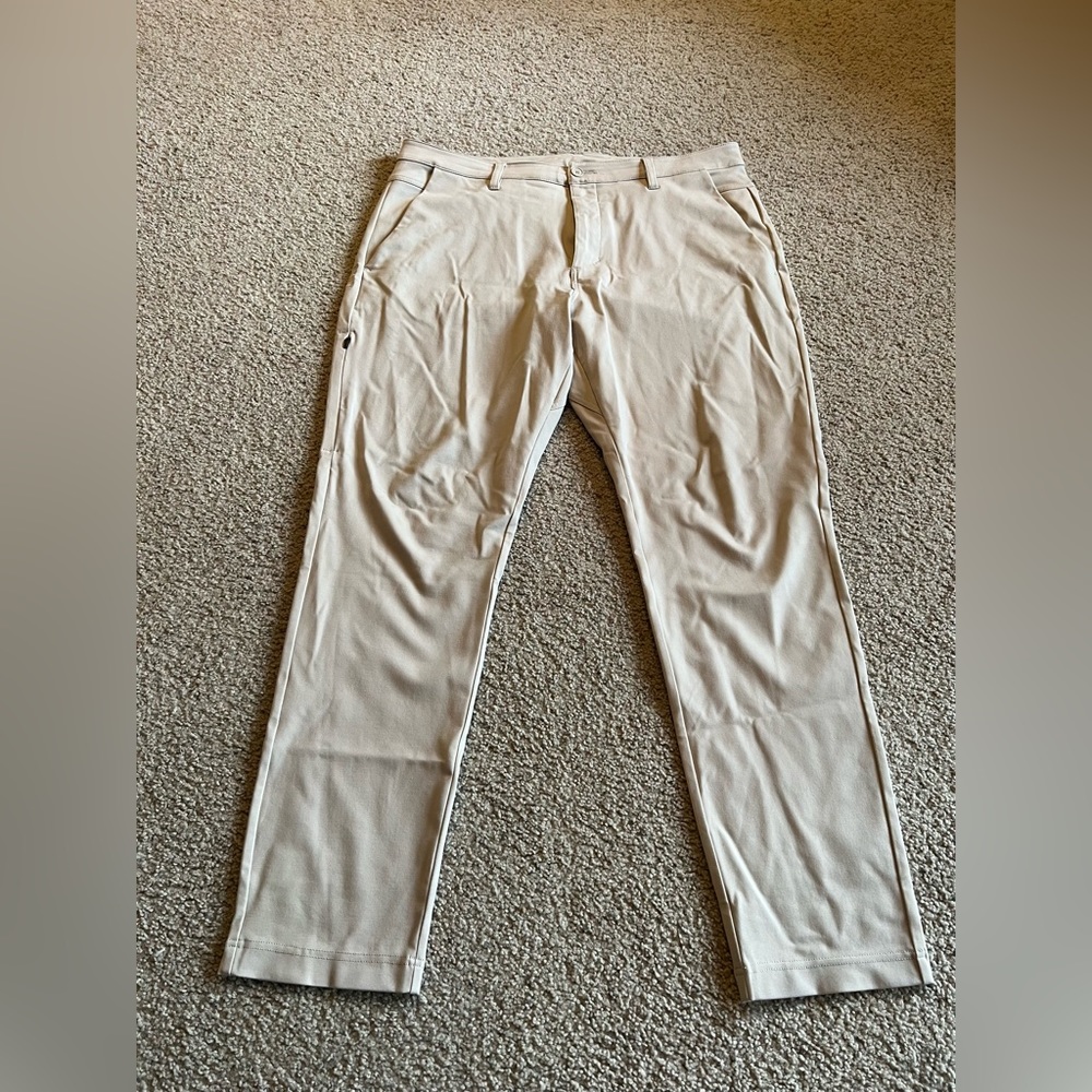 BYLT Basics Everyday Pant 2.0 Size 36 Waist - Oat (Light Khaki)
